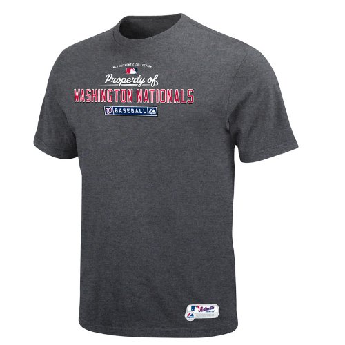MLB Men's Washington Nationals Property Of Short Sleeve Basic Crew Neck Tee (Pro Carbon Heather, XX-Large)