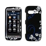 Dark Midnight Flowers Design Hard Cover Crystal Case for LG Vu Plus GR700