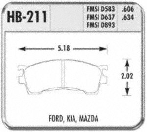 Hawk Performance HB211F606 HPS Brake Pad Set
