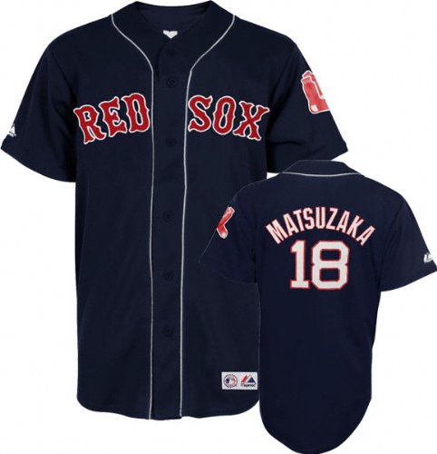 Daisuke Matsuzaka Boston Red Sox Navy #18 Youth Player Jersey