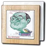 Londons Times Funny Panel Hollywood Cartoons - Alan Greenspam - Tile Napkin Holders