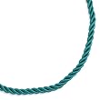 Sterling Silver Adjustable Turquoise Rayon Cord, 15-19"