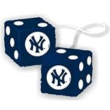 New York Yankees Mlb 3 Car Fuzzy Dice"