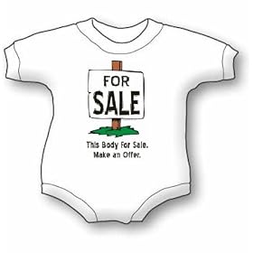 Click here to buy Body For Sale - Humorous Funny Baby Onesie by ArtApart.