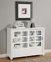Brady Bookcase with Sliding Doors - White