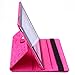 HDE Rotating iPad Case Magnetic Folding Leather Cover Folio Flip Stand for Apple iPad 2 iPad 3 iPad 4 (Pink Cartoon)