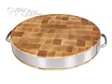 John Boos Maple Chopping Block w/ Stainless Steel Band, 15 dia.