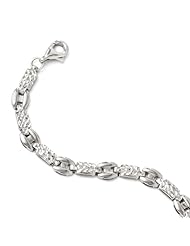 14k White gold Leslies Diamond cut Bracelet
