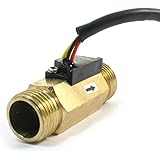 1/2PT Water Flow Sensor Switch Control Meter Flowmeter 1.5-30L/min