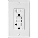Leviton N7899-W 20-Amp 125-Volt SmartLock Pro Slim Non-Tamper-Resistant Duplex GFCI Receptacle, White