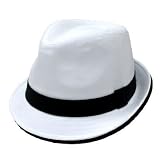 DKY Basic Polyester Woven Fedora Hats - (3 Different Colors)