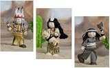 Budkins Wooden Indian Set (x3) - Chief, Brave & Tribal MotherIMAGE