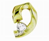 Ladies 0.10ct Diamond and 0.95ct Aqua Pendant
