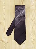 Kenneth Cole - Kenneth Cole Black and Gray Layered Stripes Fashion Tie