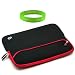 Black and Red Neoprene Sleeve Case with Pockets for Toshiba Satellite 17.3 Inch LED Laptop Computer (X775-3DV78 , P775-S7232 , P775D-S7230) + VanGoddy Live*Laugh*Love Wristband
