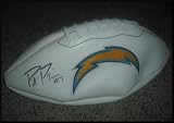 Philip Rivers Autographed/Hand Signed San Diego Chargers Logo Football