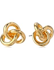T Tahari "Essentials" Love Knot Gold Stud Earrings