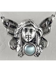 Sterling Silver Aromatherapy Necklace Featuring a Genuine Blue Topaz
