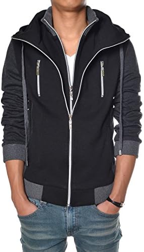 TheLees Men's Slim Fit Hood Cotton Jacket
