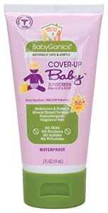 Babyganics Cover Up Baby On-the-go Sunscreen Moisturizing Lotion 50 SPF, 2-Ounce (Pack of 4)