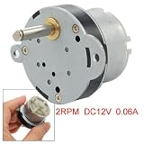 Amico 2RPM Output Speed 12V Rated Voltage 0.06A DC Geared Motor