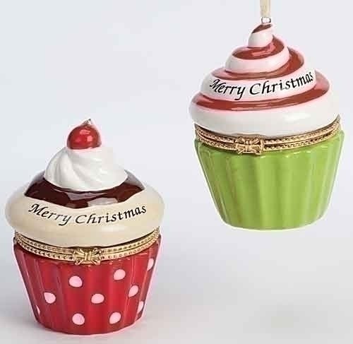 12 Sweet Memories Sister/Friend Cupcake Message Box Christmas Ornaments 2.75