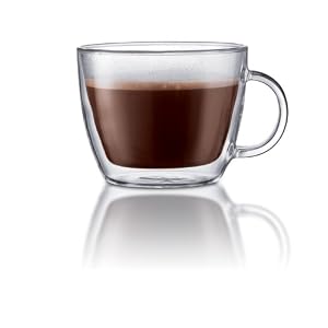 Bodum Bistro Double-Wall Insulated Glass Caf� Latte Mug, Set of 2 by Bodum