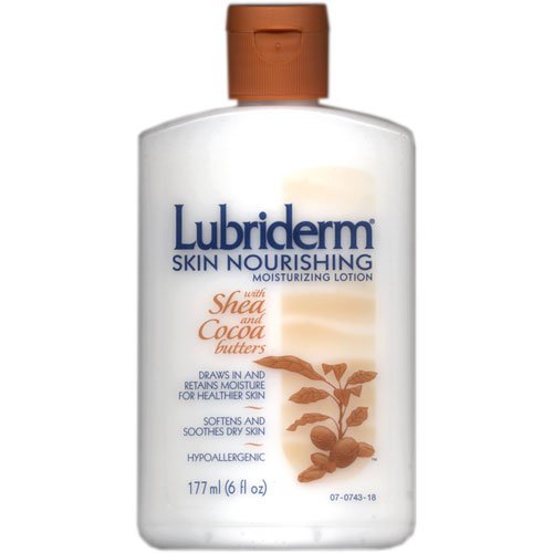 Lubriderm Skin Nourishing Moisturizing Lotion w/ Shea & Cocoa Butters, 6 oz