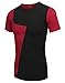 Coofandy Men's Casual Short Sleeve Patchwork T-shirt