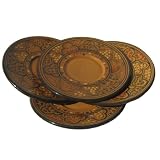 Le Souk Ceramique HA-55 Saucers, Honey Design, Set of 4