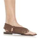 Brown Fringe Flats Adult Shoes