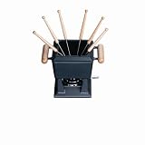 Staub SQUARE FONDUE WOOD HANDLES BLACK  from ICTC
