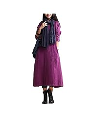 Plus Size Linen Spring Maxi Dress 