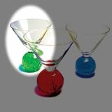 Bubble Ball Martini Glass-Green