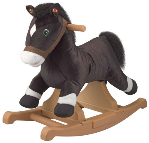 Tek Nek Rockin' Rider Talking Plush Black Pony Rocker Animated with Sound