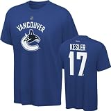 Vancouver Canucks Ryan Kesler Reebok Alternate Royal Blue T Shirt (Medium)