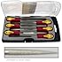 Premium-Grade 6pc Diamond Needle File Set Soft Grip Stone Tile Glass - Lifetime Warranty