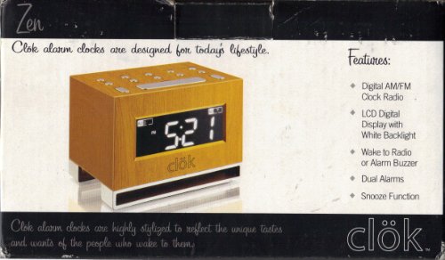 GPX Intelli-Set Clock with Digital Tune AM/FM Radio - Light