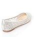 Bella Marie WOMEN Glitter and Mesh Detail Slip On Ballet Flats