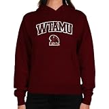 NCAA West Texas A&M Buffaloes Ladies Logo Arch Applique Midweight Pullover Hoodie - Maroon
