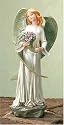 ANGELIC FLORAL GARDEN SCULPTURE STATUE FIGURE FIGURINE