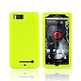 for Motorola Droid X Soft Silicone Case NEON GREEN