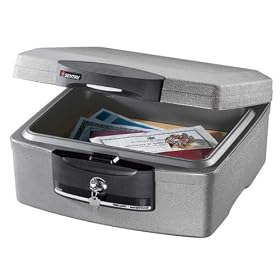 SentrySafe H2100 FIRE-SAFE Waterproof Chest, 0.36 Cubic Feet, Silver Gray