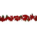 Faux Pointsettia Garland