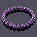All Natural Genuine Semi-Precious Birthstone Gemstones Healing Power Crystal Handmade Elastic, Stretched Beaded Bracelet, Unisex - 8mm Amethyst