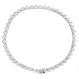 Buy Pave-set C.Z. Diamonds Rhodium Plated Heart Necklace (Special Sale)