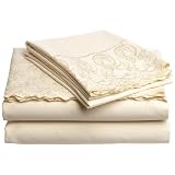 Pike Street 100% Cotton 400-Thread Count Heirloom Lace Embroided Sheet Set