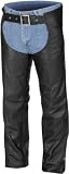 RIVER ROAD MENS FULL GRAIN LEATHER MOTORCYCLE CHAPS
