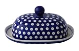 Original Bunzlauer Butterdose oval im Dekor 42
