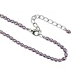 Single Strand Cultured Pearl Chain Necklace w. Silver Clasp, Lavender (16") + 2" Chain Tail Single Strand Cultured Pearl Chain Necklace w. Silver Clasp, Lavender (16") + 2" Chain Tail